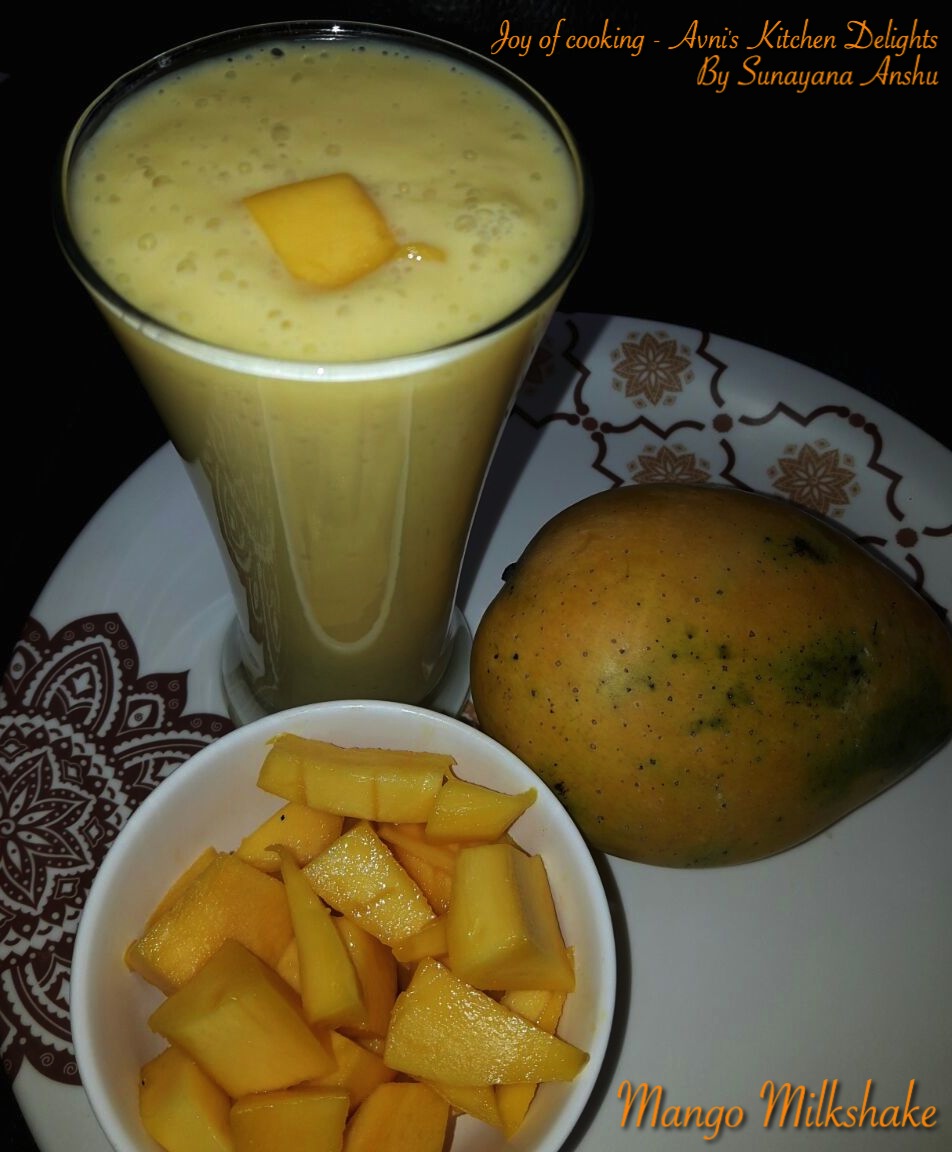 The Mango Milkshake Without Ice Cream Avantika S Kitchen Delights